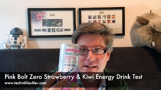 Pink Bolt Zero Strawberry amp Kiwi Energy Drink Test [upl. by Eecrad]