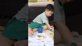 SENSORY PLAY TIME KESERUAN BABY AIR RUMI BERMAIN SENSORIMOTOR shorts [upl. by Anawed]