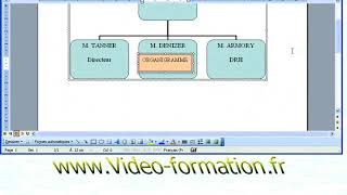 Insérer et déplacer une zone de texte dans un organigramme sous Word [upl. by Ellissa]
