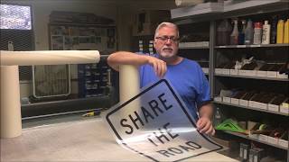 Three methods of applying transfer tape for making traffic signs [upl. by Nahguav]