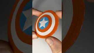 Captain Americas Shield 😍🔥 marvel diy crafts [upl. by Ellerad240]