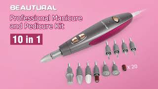 BEAUTURAL Professional Manicure and Pedicure Set Kit Upgrade Your Nail Care [upl. by Ocko]