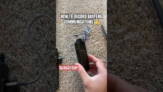 How to record Baofeng 👀CommunicationsChatter 👍 airsoft baofeng radio communication comms [upl. by Notlit]