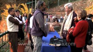 Tea time for guests and participants at the Mussoorie Writers Festival [upl. by Anaeli]