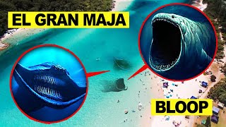 Um Drone Pega os Peixes assustadores El Gran Majaexe vs Bloop monstros na praia na vida real [upl. by Karlotta]