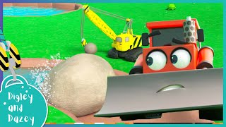 🚧 Blockage in the Trench  Working Together  Digley and Dazey  Kids Construction Truck Cartoons [upl. by Natividad]