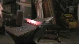 Forging an Athame knife in one piece Iron [upl. by Htebharas]