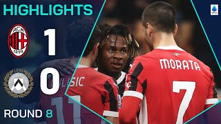 MILANUDINESE 10  HIGHLIGHTS  Chukwueze wins it for Milan  SERIE A 202425 [upl. by Leary]