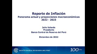 Presentación del Reporte de Inflación  Diciembre de 2022 [upl. by Siulegroj]