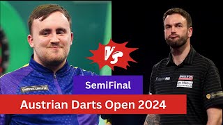 🎯LIVELuke Littler vs Ross Smith Semifinal Austrian Darts Open 2024 Eurpean Tour Darts today score [upl. by Yemrots]