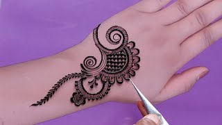 New stylish back hand mehndi design  Eid mehndi design  mehndi ka design  mehndi design  mehndi [upl. by Allimak]