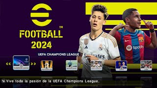 INCREIBLE EFOOTBALL 2024 PPSSPP NUEVAS NOVEDADES COPA LIBERTADORES FICHAJES Y NARRADOR M CLOSS [upl. by Yrneh]