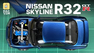 Build 124 Tamiya Nissan Skyline R32 GTR  Stance [upl. by Adnirol439]