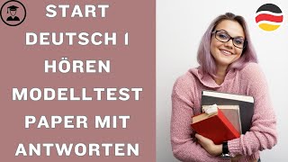 Goethe Zertifikat  Start Deutsch German Exam 2024  A1 Hören Modelltest Paper mit Lösungen [upl. by Marysa]