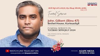 JOHN GILBERT 47 FUNERAL SERVICE II 30072024 [upl. by Purpura]