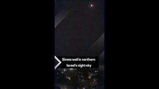 Iron Dome intercepts rocket sirens wail in northern Israels night sky [upl. by Michelina]