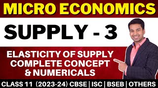 Elasticity of Supply  COMPLETE  Supply  3  Class 11  Micro Economics  CA Parag Gupta [upl. by Pincince]