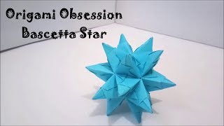 How to Make Origami Bascetta Star Origami Obsession Logo [upl. by Nicki]