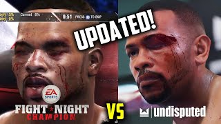 Comparing The Updated Undisputed Visual Damage Vs Fight Night Champion [upl. by Teews172]