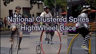 High Wheel Penny Farthing Bike Race Frederick Maryland CLUSTERED SPIRES HIGH WHEEL RACE 2022 [upl. by Airalav]