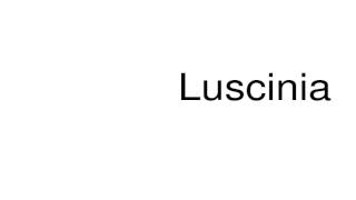 How to pronounce Luscinia [upl. by Luca601]