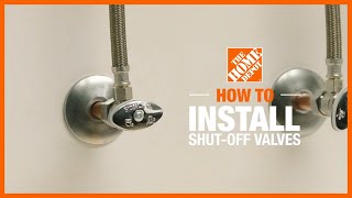 How to Install Shutoff Valves  The Home Depot Plumbing Tips [upl. by Eyk]