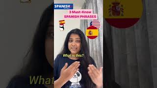 Learn Common SPANISH Phrases Instantly 🗣️✨  English to Spanish Shorts travel english [upl. by Kowtko]