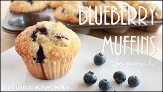 Homemade Blueberry Muffins How to Make Fruit Muffins from Scratch [upl. by Hoban]