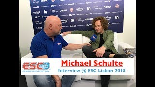 Michael Schulte Germany interview  Eurovision 2018 Lisbon  ESC Radio [upl. by Myrvyn]