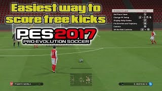 Easiest Way To Score Free Kicks On PES 2017  Free kick tutorial XBOX ONEPS4 [upl. by Ocramed]