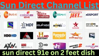 📡SUNDIRECT 91 EAST Sun direct 91e channels list sun direct 91e cccam [upl. by Bina237]