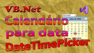 DateTimePicker calendário colorido no VBNet Tutorial [upl. by Enilec]