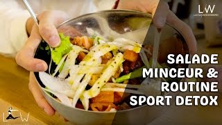 Recette Salade Minceur BIO rapide  Routine Sport DETOX [upl. by Filmer]