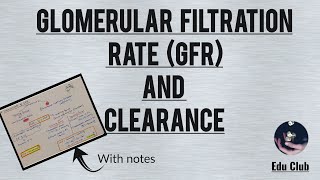 GFR  Determinants of GFR  CLEARANCE  Renal Physiology [upl. by Aciraa34]