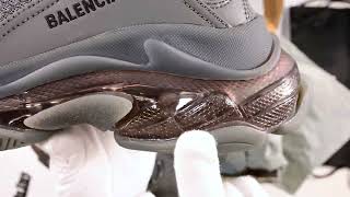 Balenciaga Triple S Clear Sole Sneaker in grey [upl. by Assina]