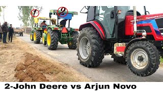 2 John Deere vs Arjun Novo friendly tractor tochan video by Nishu Deshwal [upl. by Delgado]