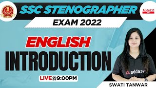 SSC Stenographer 2022  Steno English Classes  Syllabus Introduction by Swati Tanwar [upl. by Crispen]