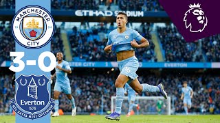 RODRIS ROCKET 🚀  Man City 30 Everton Highlights  Sterling Rodri Bernardo [upl. by Kopaz]