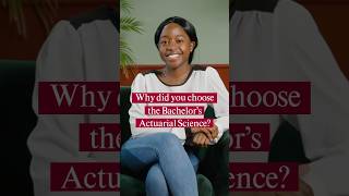 It’s the Day of the Actuary Student Fadzai shares why she chose to study Actuarial Science 🎥 uva [upl. by Guido]