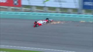 Helio Crashes in Practice at HomesteadMiami [upl. by Tallu886]