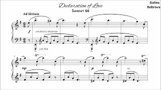 Galina Bobrova «Declaration of Love Sonnet 66» for piano [upl. by Lativa91]