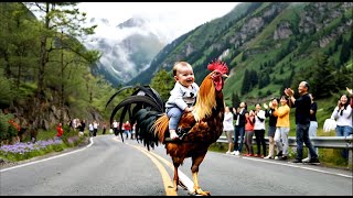 SIMEN Live Stream  Cute babies and roosters with fresh natural water fall [upl. by Ayota]