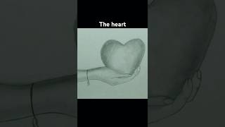 The heart on hand beautiful sketch  short pencildrawing viralshort shortsfeed [upl. by Reahard]