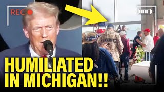 Trump GOES NUTS as Audience WALKS OUT in Michigan Speech [upl. by Chastain813]