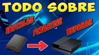 Todo sobre el Disco Duro Externo de PS4 instalar formatear y reparar [upl. by Aitsirt850]