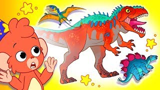 Learn Dinosaurs for Kids  Dinosaur Cartoon videos  TRex Giganotosaurus  Club Baboo [upl. by Azzil]