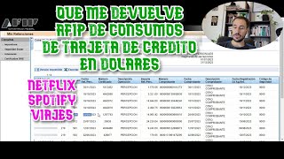 DEVOLUCION AFIP CONSUMO EN DOLARES QUE ME DEVUELVE VIAJES NETFLIX ETC [upl. by Anihpled211]