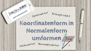 Koordinatenform in Normalenform umformen [upl. by Siwel658]