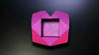 Origami Heart Box  Instructions in English BR [upl. by Irneh]