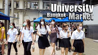 Bangkok Srinakharinwirot University lunch featRuam Sab Market 2022 Thailand 4K Travel Vlog [upl. by Jahn417]